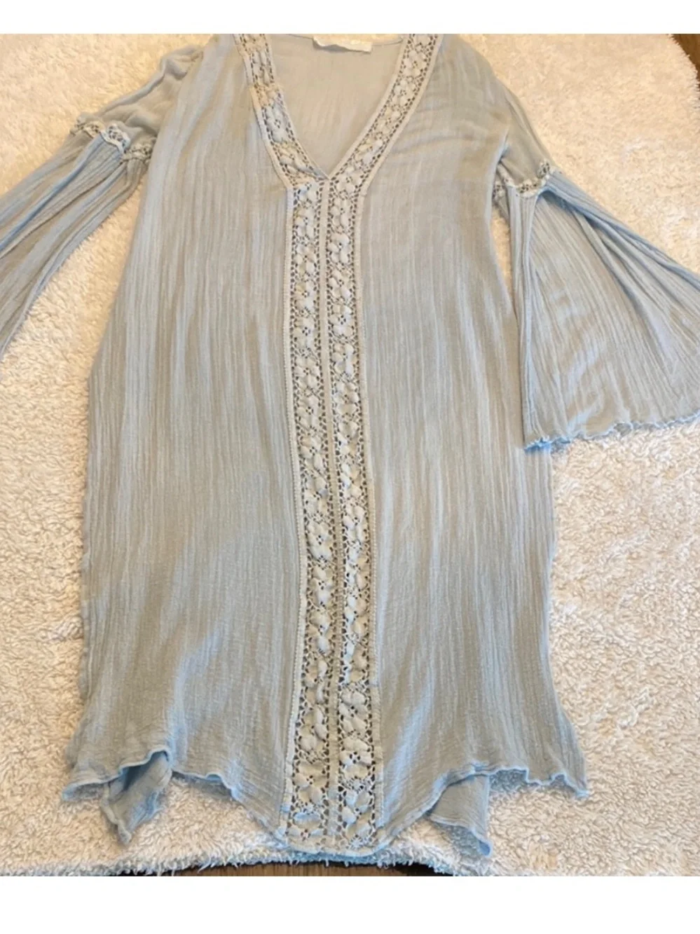 Vintage Rare Jen’s Pirate Booty Soft Pastel Blue Dress - Picture 4 of 15